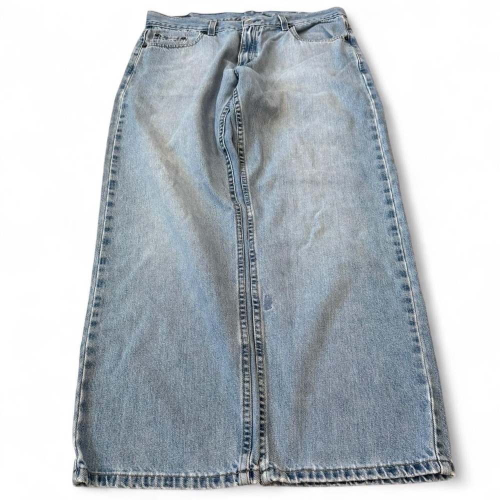 Vintage Levis 522 Superlow Loose Fit Made In USA Blue Jeans Womens 34x29 90s Y2K